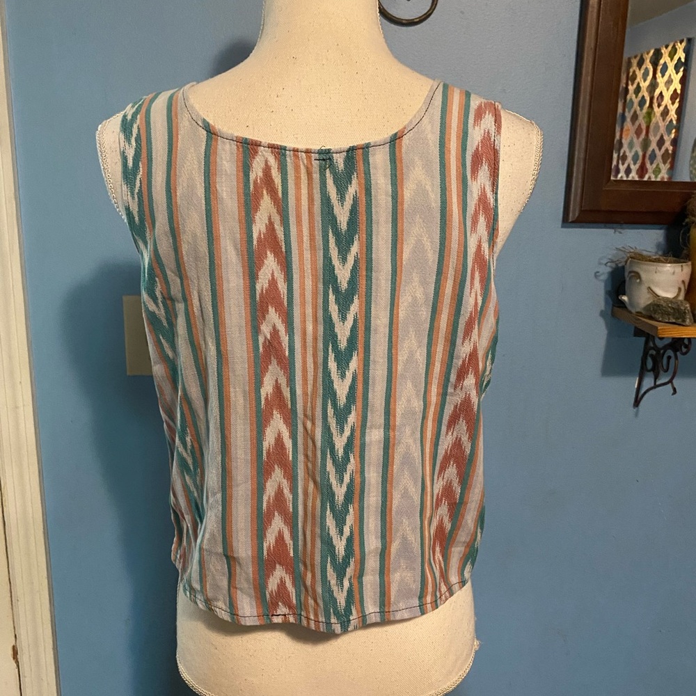 Cropped, BoHo,  100% Cotton, Tank Top - Picture 5 of 7